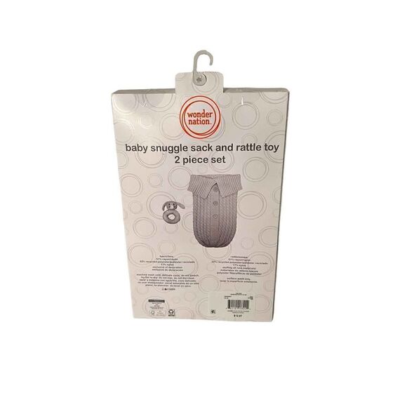 NWT Wonder Nation Two Piece Baby Rattle and Swaddle Set - Picture 2 of 7